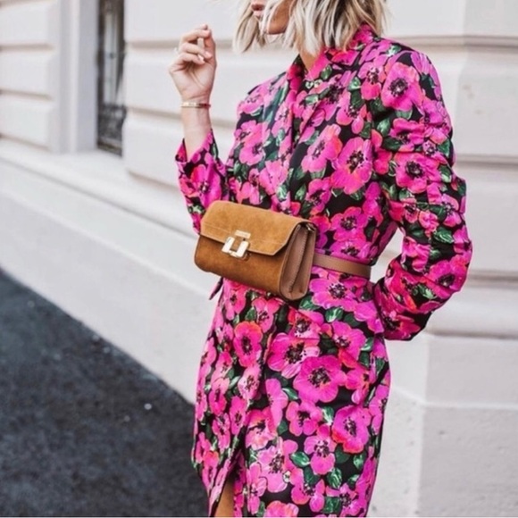 Zara floral pink blazer jacket Small - Picture 2 of 5